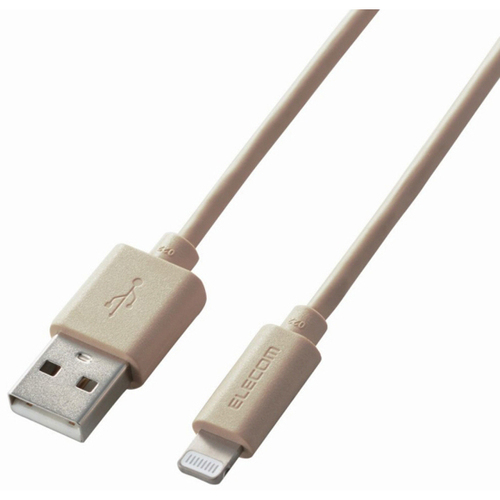 ＵＳＢ－Ａ　ｔｏ　Ｌｉｇｈｔｎｉｎｇケーブル／インテリアカラー／１．０ｍ／ベージュ　■２営業日内届