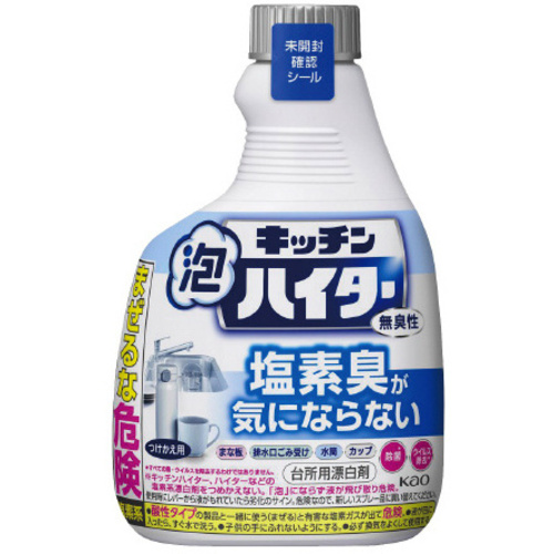 キッチン泡ハイター塩素気にならない　付替４００ｍｌ×１２