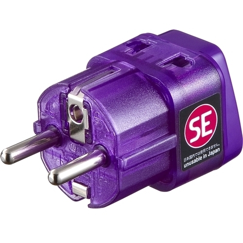 海外電源変換アダプタ　エレプラグＷ－ＳＥ（ドイツ・フランス）　ＴＲ－ＡＤ１３　■お取り寄せ品
