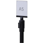 ベルトパーティション用案内板Ａ５　ブラックベース用