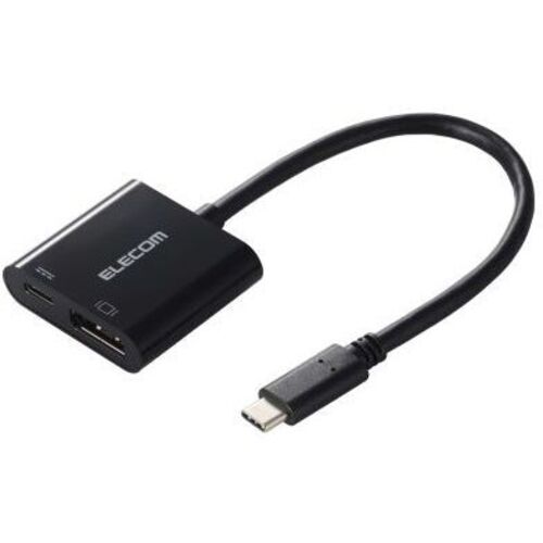 Ｔｙｐｅ－Ｃ映像変換アダプタ／ＴｙｐｅＣ－ＤｉｓｐｌａｙＰｏｒｔ＆給電ポート／ブラック　■お取り寄せ品