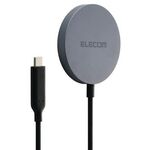 マグネットＱｉ２．２規格対応ワイヤレス充電器／２５Ｗ／卓上／１ｍ／ブラック　Ｗ－ＭＡ１２ＢＫ　■お取り寄せ品