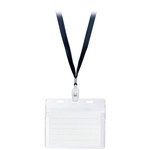 ＩＤカード用　吊下げ名札　黒　１０個　【お取り寄せ品】９営業日以内届