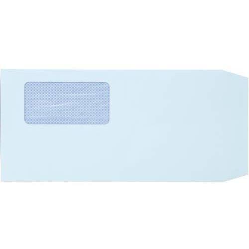 地紋入窓付封筒テープ付　長３　ブルー　１００枚