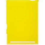 スーパーハードホルダー（透明・マチ付）黄