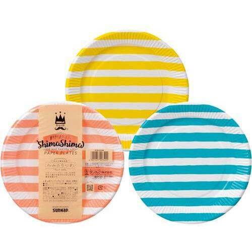 しましま　ペーパープレート１８ｃｍ　１０枚