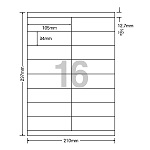 ＯＡマルチタック　Ａ４　１６面　上下余白　Ｗ１０５×Ｈ３４㎜