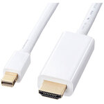 ミニＤｉｓｐｌａｙＰｏｒｔ－ＨＤＭＩ変換ケーブル（ホワイト・３ｍ）　ＫＣ－ＭＤＰＨＤＡ３０　■お取り寄せ品