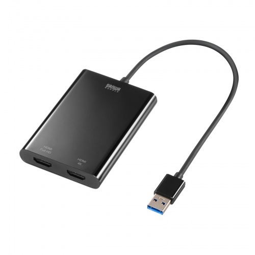 ＵＳＢ－ＨＤＭＩディスプレイアダプタ（４Ｋ対応・２画面出力）　ＵＳＢ－ＣＶＵ３ＨＤ５　■お取り寄せ品