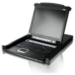 １７インチＬＣＤ一体型１６ポートＫＶＭドロワー／マルチインターフェース／ロングレール　■お取り寄せ品