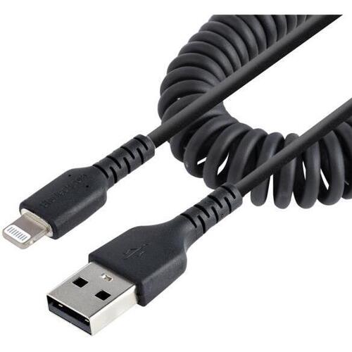 高耐久Ｌｉｇｈｔｎｉｎｇ－ＵＳＢ－Ａケーブル５０ｃｍコイル型　ＲＵＳＢ２ＡＬＴ５０ＣＭＢＣ　■お取り寄せ品