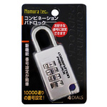 Ｎ－２４１２　パドロック　４ＤＩＡＬＳ銀　【お取り寄せ品】１４営業日以内届