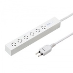 スリムタップ（ＡＣ６個口・マグネット付き・雷ガード付き）　ＴＡＰ－ＳＰＳＬＩＭ６ＭＧ－２Ｗ　■お取り寄せ品