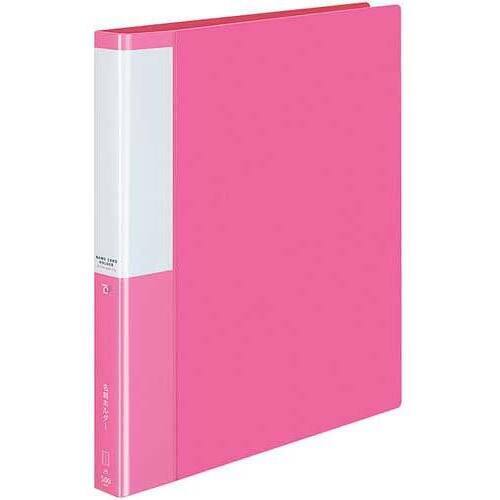 名刺ホルダーポジティ差替式　Ａ４縦　桃５００名４冊