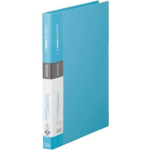 シンプリーズ　クリアファイル　差替　水　Ａ４　縦　背幅２５ｍｍ１０冊