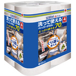 洗って使えるペーパータオル　７０カット　４ロール