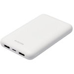 薄型コンパクトモバイルバッテリー（１００００ｍＡｈ　２０Ｗ　Ｃ&times;１＋Ａ&times;２）　ホワイト