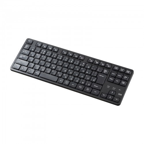 ワイヤレス静音キーボード（２．４ＧＨｚワイヤレス・テンキーなし）　ＳＫＢ－ＷＬ３８ＢＫ　■お取り寄せ品