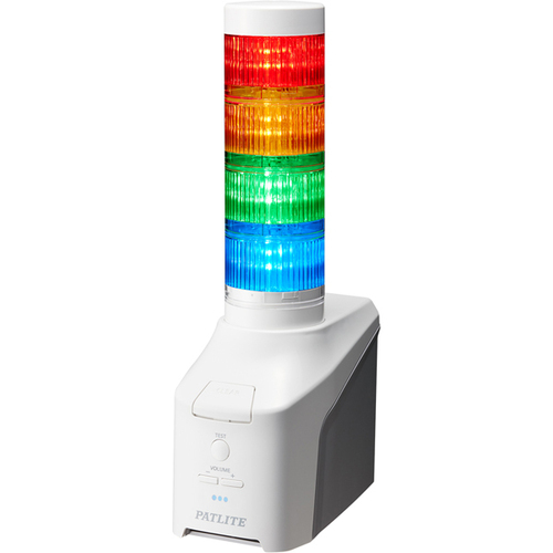 ネットワーク制御信号灯　直径６０ｍｍ／４段／赤黄緑青／ＡＣアダプタ付属　ＮＨＢ６－４－ＲＹＧＢ　■お取り寄せ品