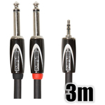 オーディオケーブル／３ｍ／３．５ｍｍステレオ・ミニ－ＴＳフォン×２　ＲＣＣ－１０－３５２８Ｖ２　■お取り寄せ品