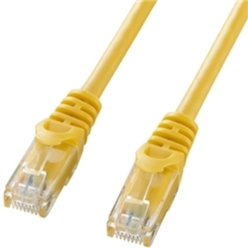 カテゴリ６　ＵＴＰ　ＬＡＮケーブル（バルク品・１ｍ・イエロー）　ＬＡ－Ｙ６－０１Ｙ　■お取り寄せ品