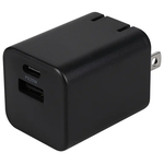 ＡＣ／ＵＳＢ充電器／ＰＤ２０Ｗ／２ポート／ＧａＮ採用／ブラック　ＯＷＬ－ＡＰＤ２０Ｃ１Ａ１Ｇ－ＢＫ　■お取り寄せ品