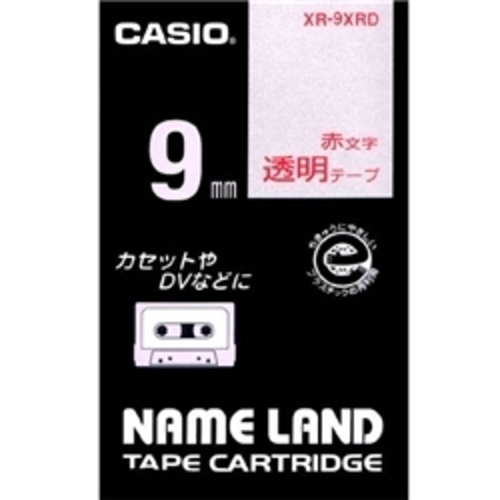 ネームランド用透明テープ　９ｍｍ　透明／赤文字　ＸＲ－９ＸＲＤ　■お取り寄せ品