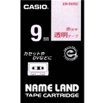 ネームランド用透明テープ　９ｍｍ　透明／赤文字　ＸＲ－９ＸＲＤ　■お取り寄せ品