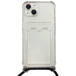 ｉＰｈｏｎｅ　１３対応　クリアケース／ロングストラップ／カードポケット付　ＩＰＨ－００６ＣＬ　■お取り寄せ品