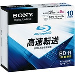 データ用ＢＤ－Ｒ　追記型　片面１層２５ＧＢ　６倍速　プリンタブル　白　１０枚パック　■２営業日内届