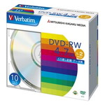 ＤＶＤ－ＲＷ　４．７ＧＢ　ＰＣデータ用　２倍速対応　１０枚スリムケース入り　シルバーディスク　■お取り寄せ品