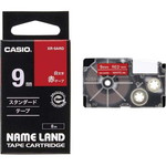 ネームランド　赤色テープ　９ｍｍ　白文字
