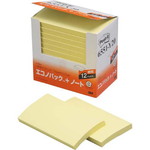 ポストイット　再生紙ノート　７５×１２７　黄１２冊