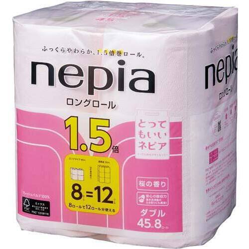 ネピアコンパクト　桜　ダブル４５ｍ　８個入×８
