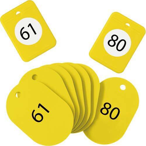 クロークチケット　６１－８０番　黄　【お取り寄せ品】８営業日以内届