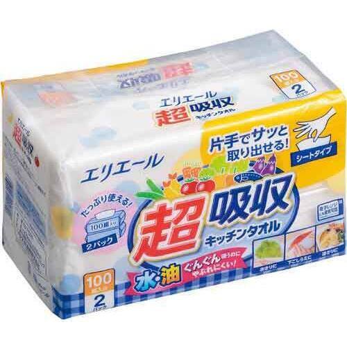 超吸収キッチンタオル　シートタイプ　２個入&times;５