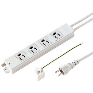 抜け止めタップ（３Ｐ・４個口・１０ｍ）　ＴＡＰ－５４３１ＭＧＮ２－１０　■お取り寄せ品