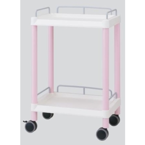 モバイルイージーカート（ガード枠付き）　引出しなし　２段　６５１&times;４４７&times;８１０　ＭＥ２１Ｅ　７－１２７５－０２