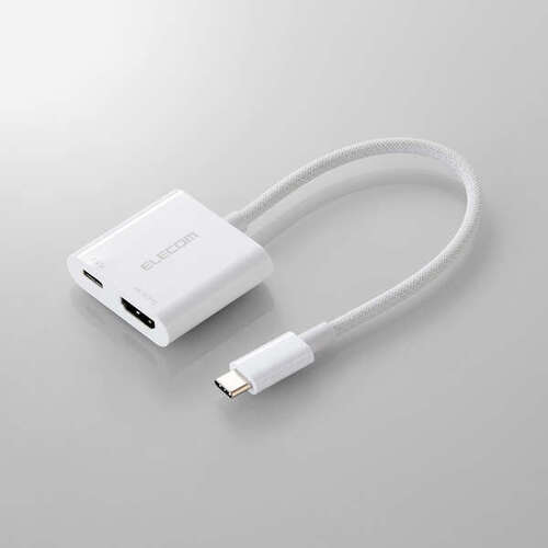 映像変換アダプタ／Ｔｙｐｅ－Ｃ－ＨＤＭＩ／給電機能付　ＭＰＡ－ＣＨＤＭＩＰＤＳＭＷＨ　■お取り寄せ品
