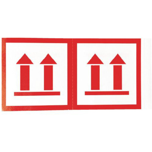 荷札「天地無用」マーク１シートに４枚入&times;１０シート