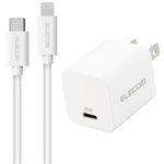 ＡＣ充電器　２０Ｗ　ケーブル付　ホワイト