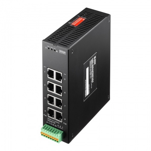 産業用ギガビット対応ＰｏＥスイッチングハブ（ＩＥＥＥ８０２．３ｂｔ／８ポート）　■お取り寄せ品