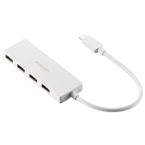 ＵＳＢ　ＨＵＢ／ＵＳＢ－Ｃ／ＵＳＢ２．０／バスパワー／４ポート／１５ｃｍ／ホワイト　■２営業日内届