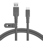 シリコンケーブル　ＵＳＢ－Ａ／Ｃ　１ｍ　スモーキーブラック　ＭＯＴ－ＳＣＢＵ１ＡＣ１００－ＢＫ　■お取り寄せ品