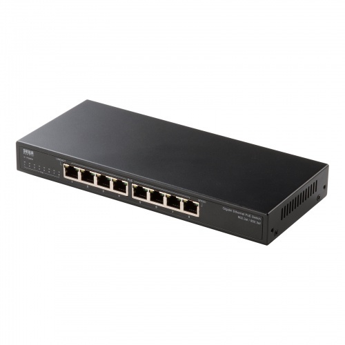 ギガビット対応ＰｏＥスイッチングハブ（８ポート・マグネット付き）　ＬＡＮ－ＧＩＧＡＰＯＥ８５　■お取り寄せ品