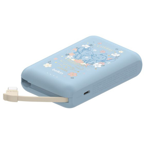 ＢｏｏｓｔＣｈａｒｇｅ　２０Ｗ　ケーブル内蔵　モバイルバッテリー　１００００ｍＡｈ　スティッチ　■２営業日内届