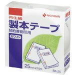 製本テープ契約書割印用ホワイト幅２５ｍｍ５巻