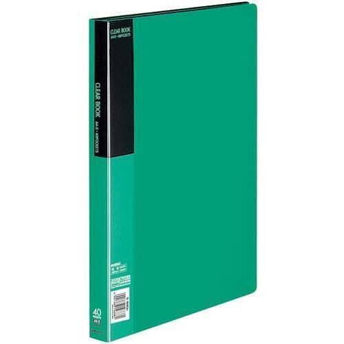 クリヤーブックベーシックＡ４縦４０ポケット緑１０冊