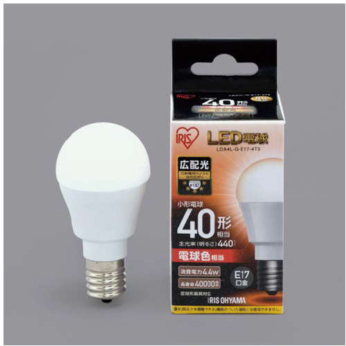 ＬＥＤ　Ｅ１７　広配光４０形　電球色