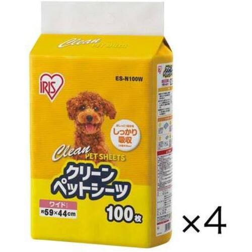 ペットシーツ　ワイド　１００枚&times;４